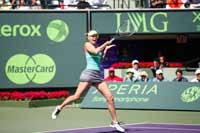 Maria Sharapova Hitting a Forehand at the Sony Open